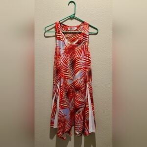 India Boutique Red and White Floral Dress